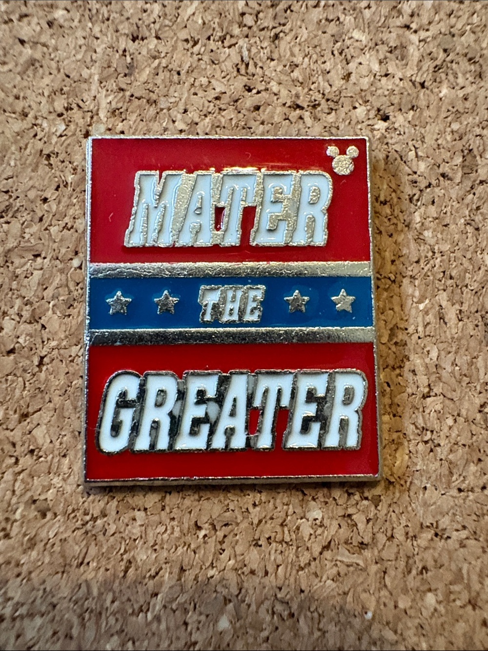 Disney Red & Blue 'Mater The Greater' Decorative Pin